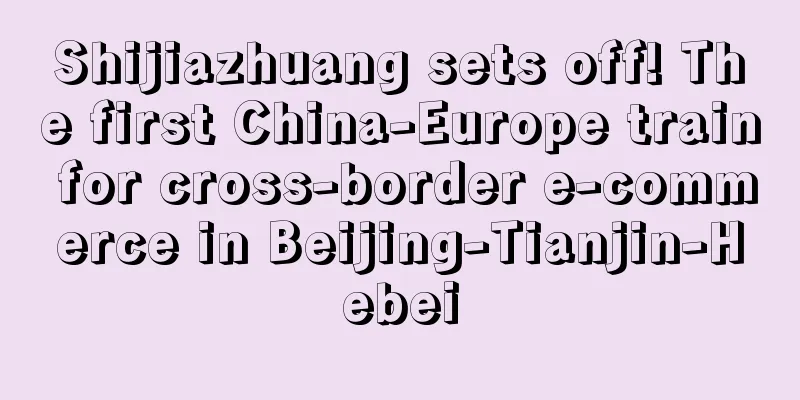 Shijiazhuang sets off! The first China-Europe train for cross-border e-commerce in Beijing-Tianjin-Hebei