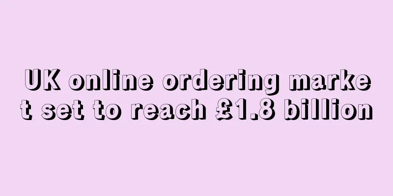 UK online ordering market set to reach £1.8 billion
