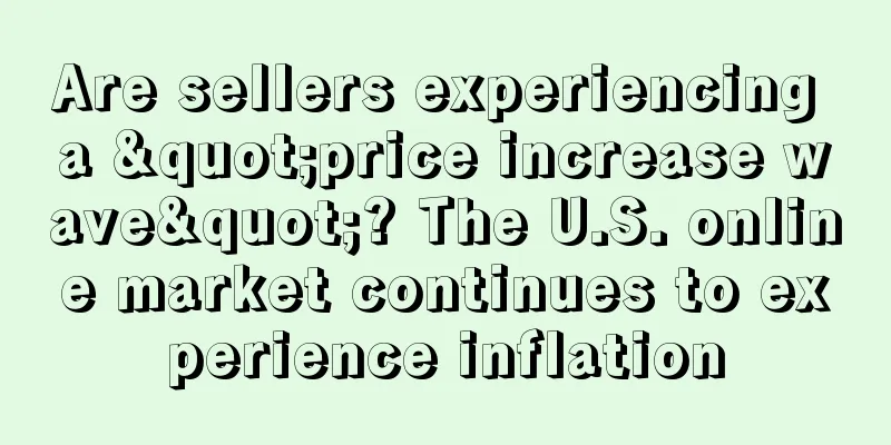 Are sellers experiencing a "price increase wave"? The U.S. online market continues to experience inflation