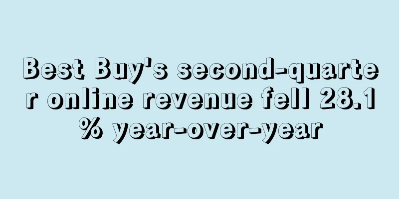 Best Buy's second-quarter online revenue fell 28.1% year-over-year