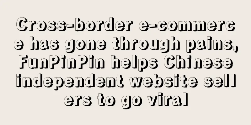 Cross-border e-commerce has gone through pains, FunPinPin helps Chinese independent website sellers to go viral