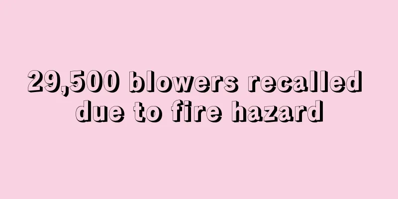 29,500 blowers recalled due to fire hazard