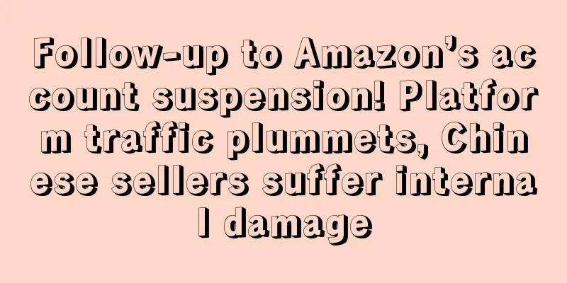 Follow-up to Amazon’s account suspension! Platform traffic plummets, Chinese sellers suffer internal damage