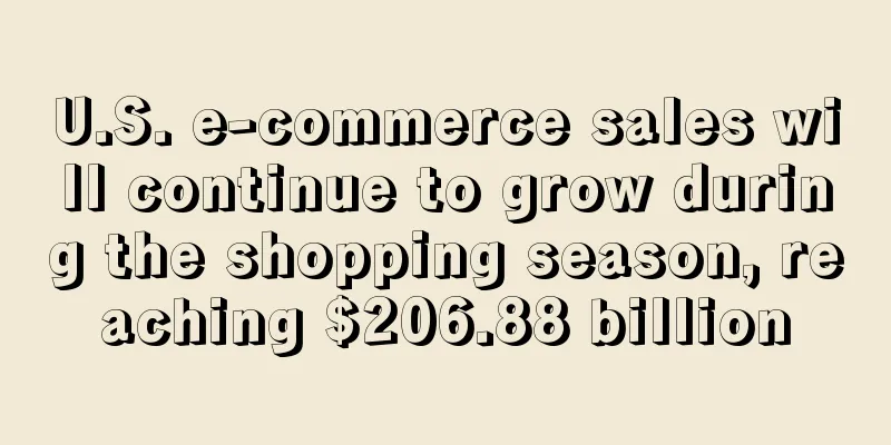 U.S. e-commerce sales will continue to grow during the shopping season, reaching $206.88 billion
