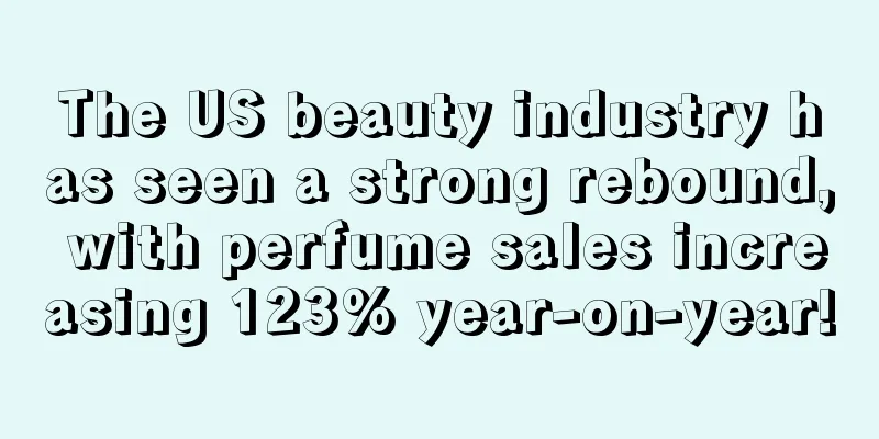The US beauty industry has seen a strong rebound, with perfume sales increasing 123% year-on-year!