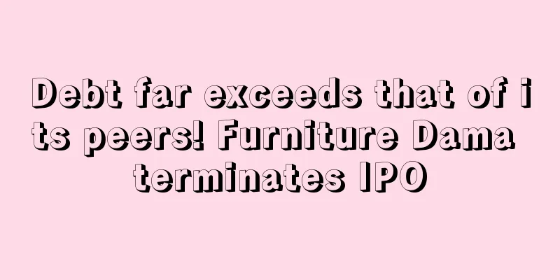 Debt far exceeds that of its peers! Furniture Dama terminates IPO
