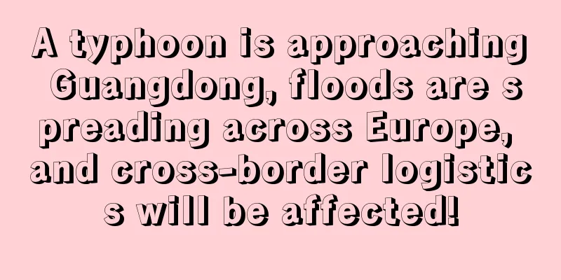 A typhoon is approaching Guangdong, floods are spreading across Europe, and cross-border logistics will be affected!
