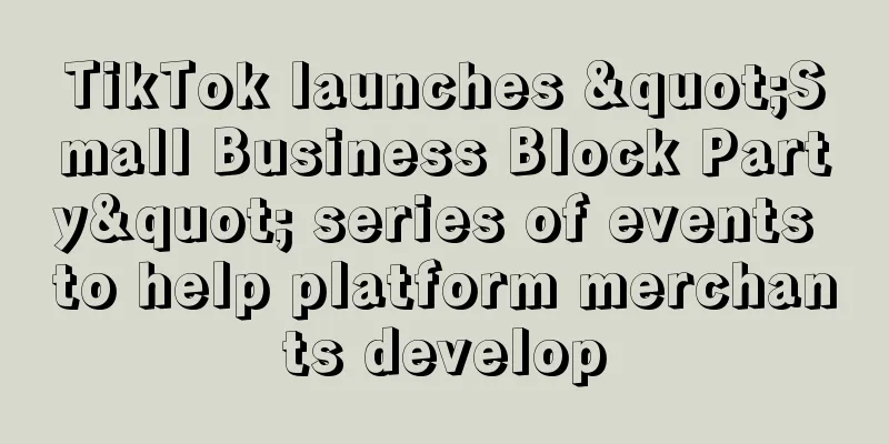 TikTok launches "Small Business Block Party" series of events to help platform merchants develop