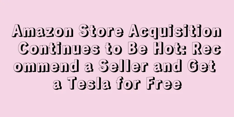 Amazon Store Acquisition Continues to Be Hot: Recommend a Seller and Get a Tesla for Free