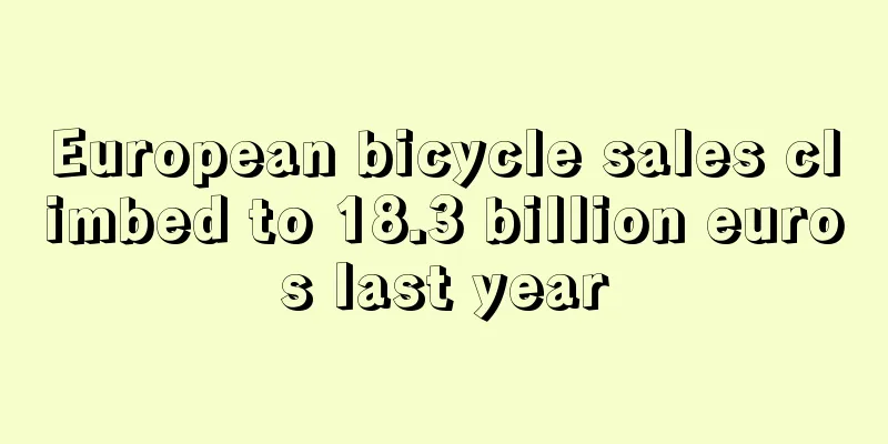 European bicycle sales climbed to 18.3 billion euros last year