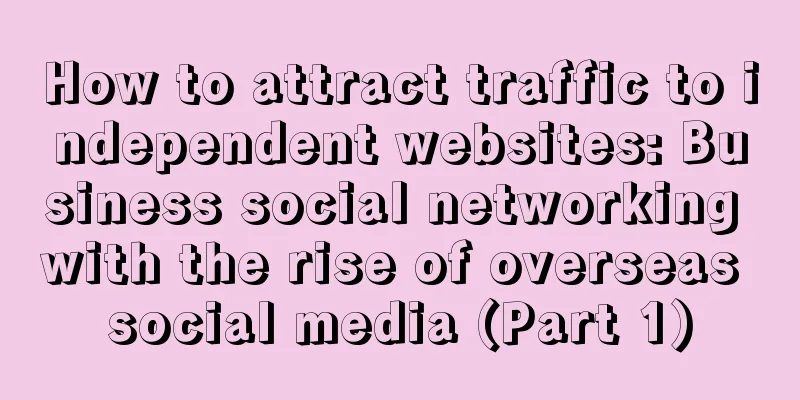 How to attract traffic to independent websites: Business social networking with the rise of overseas social media (Part 1)