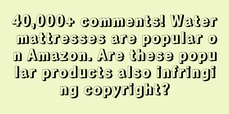 40,000+ comments! Water mattresses are popular on Amazon. Are these popular products also infringing copyright?