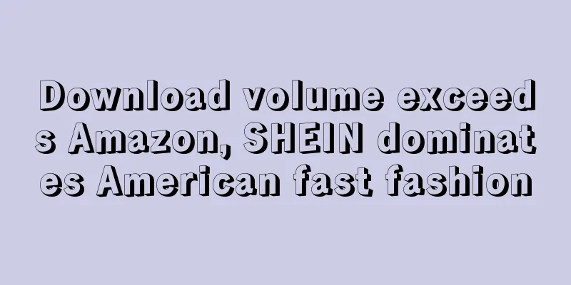 Download volume exceeds Amazon, SHEIN dominates American fast fashion