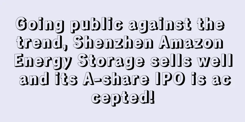 Going public against the trend, Shenzhen Amazon Energy Storage sells well and its A-share IPO is accepted!