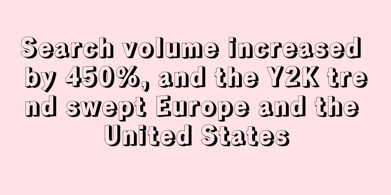 Search volume increased by 450%, and the Y2K trend swept Europe and the United States