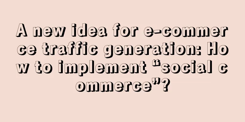 A new idea for e-commerce traffic generation: How to implement “social commerce”?
