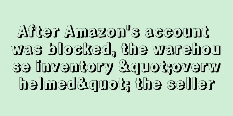 After Amazon's account was blocked, the warehouse inventory "overwhelmed" the seller