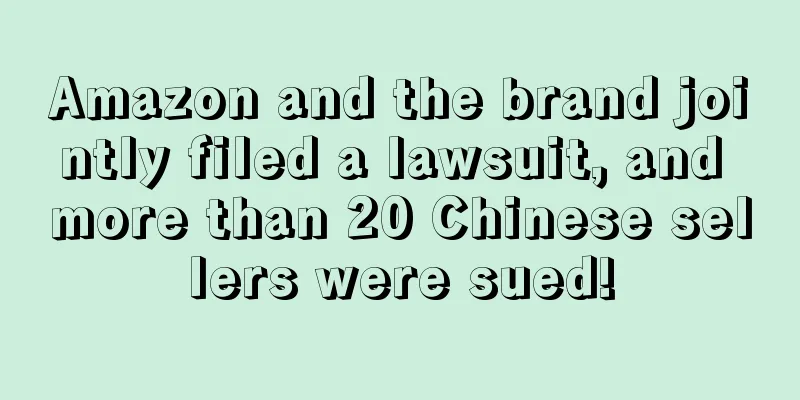 Amazon and the brand jointly filed a lawsuit, and more than 20 Chinese sellers were sued!