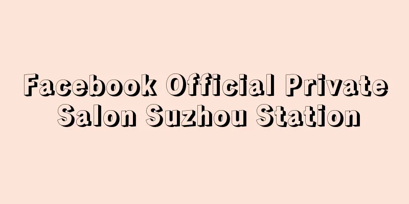 Facebook Official Private Salon Suzhou Station