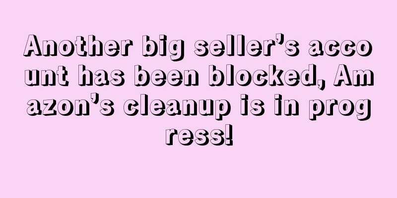 Another big seller’s account has been blocked, Amazon’s cleanup is in progress!