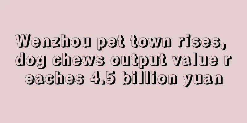 Wenzhou pet town rises, dog chews output value reaches 4.5 billion yuan