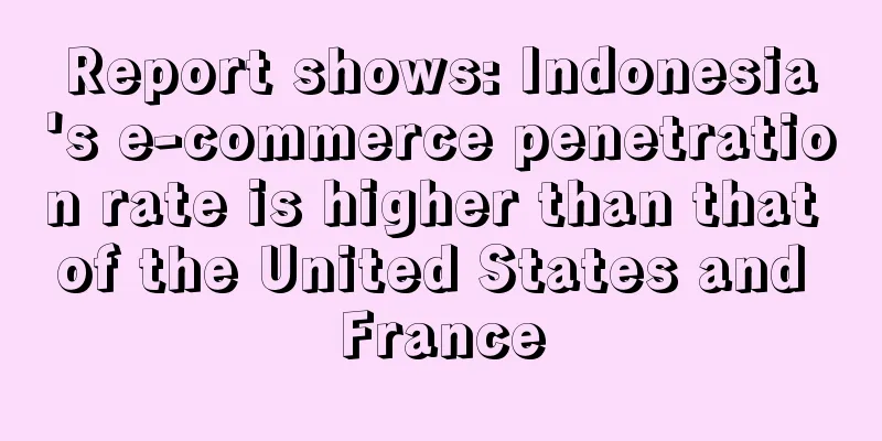 Report shows: Indonesia's e-commerce penetration rate is higher than that of the United States and France