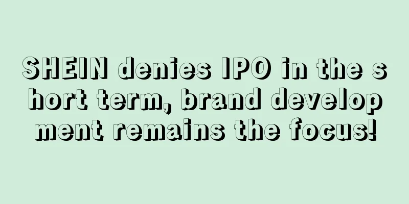 SHEIN denies IPO in the short term, brand development remains the focus!