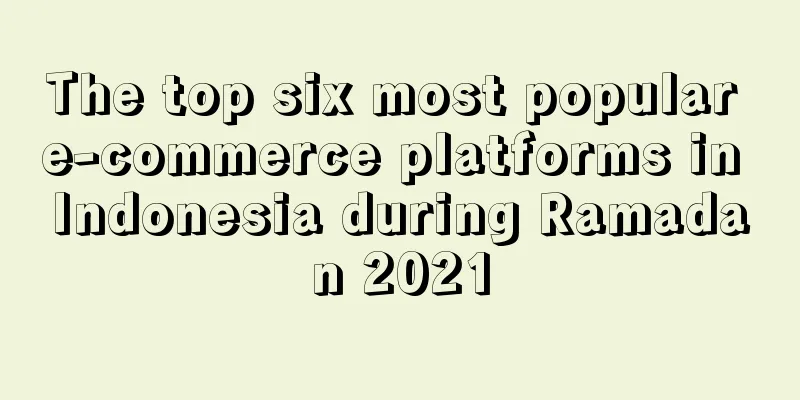 The top six most popular e-commerce platforms in Indonesia during Ramadan 2021