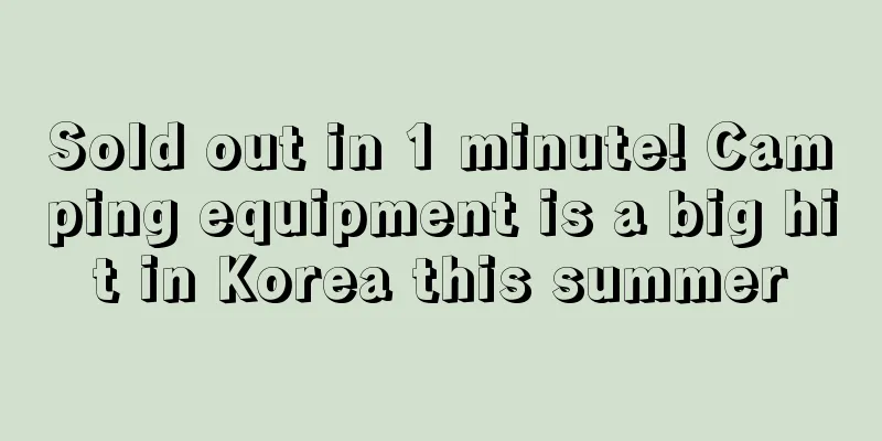 Sold out in 1 minute! Camping equipment is a big hit in Korea this summer