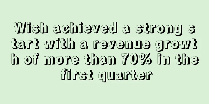 Wish achieved a strong start with a revenue growth of more than 70% in the first quarter
