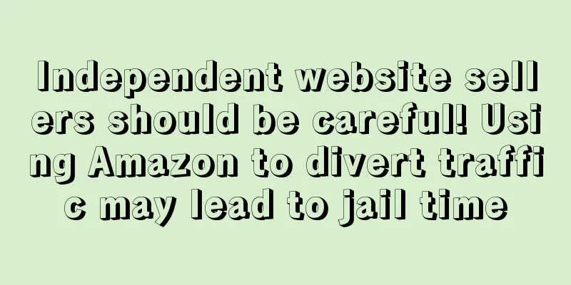 Independent website sellers should be careful! Using Amazon to divert traffic may lead to jail time