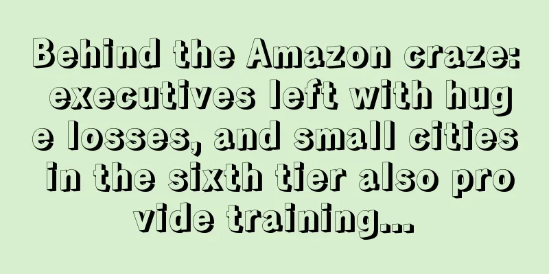 Behind the Amazon craze: executives left with huge losses, and small cities in the sixth tier also provide training...
