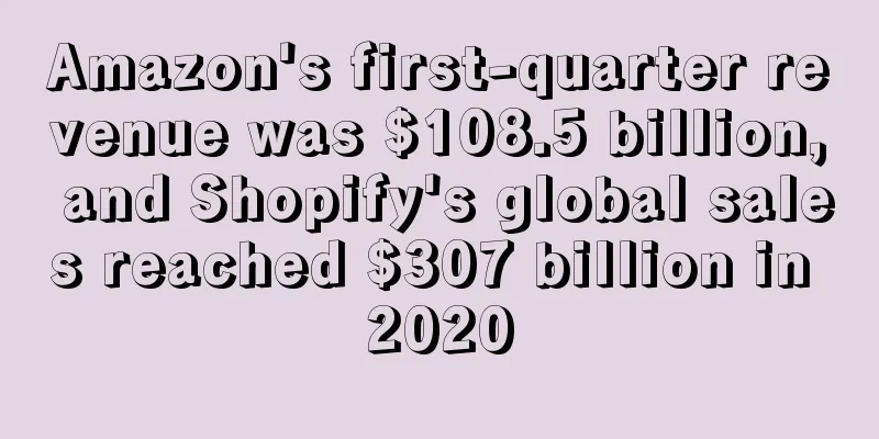 Amazon's first-quarter revenue was $108.5 billion, and Shopify's global sales reached $307 billion in 2020