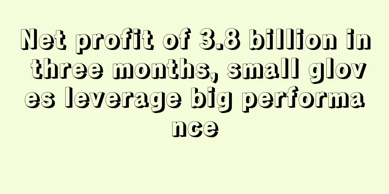 Net profit of 3.8 billion in three months, small gloves leverage big performance