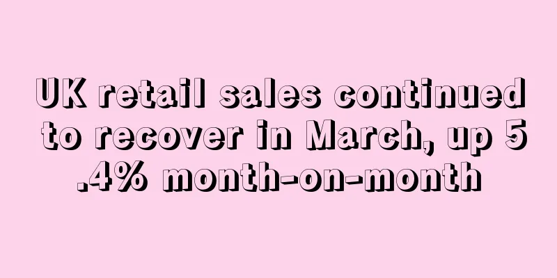 UK retail sales continued to recover in March, up 5.4% month-on-month