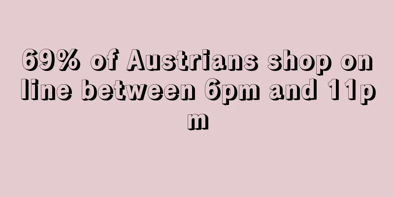 69% of Austrians shop online between 6pm and 11pm