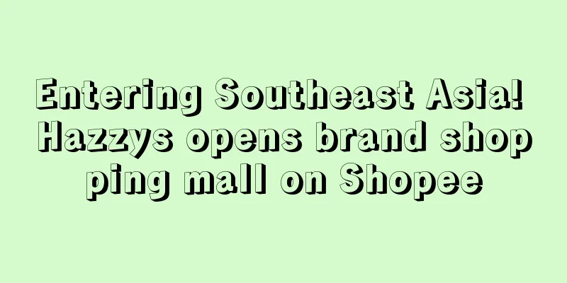 Entering Southeast Asia! Hazzys opens brand shopping mall on Shopee