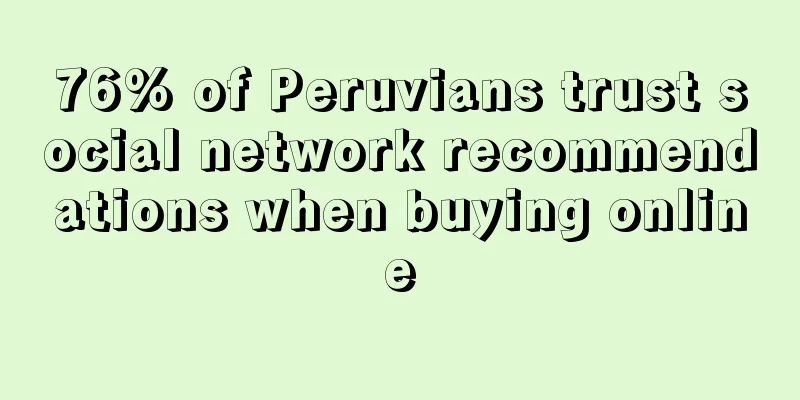 76% of Peruvians trust social network recommendations when buying online