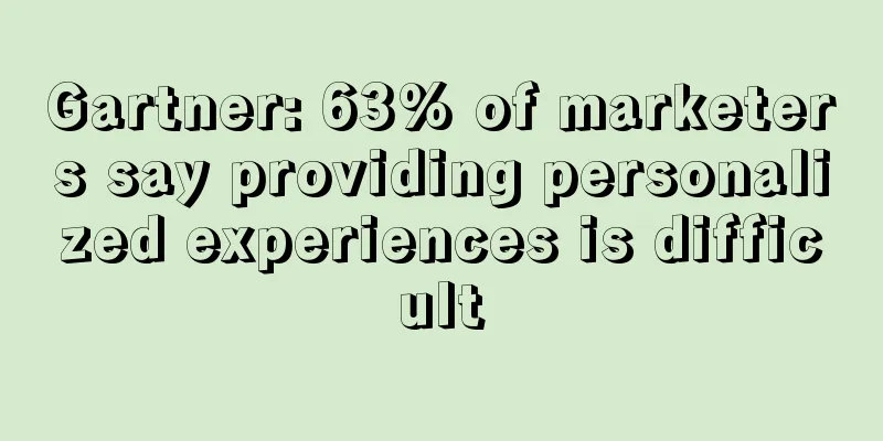 Gartner: 63% of marketers say providing personalized experiences is difficult