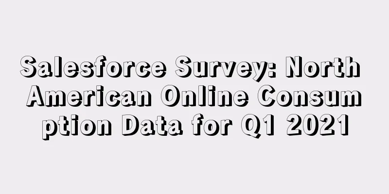 Salesforce Survey: North American Online Consumption Data for Q1 2021