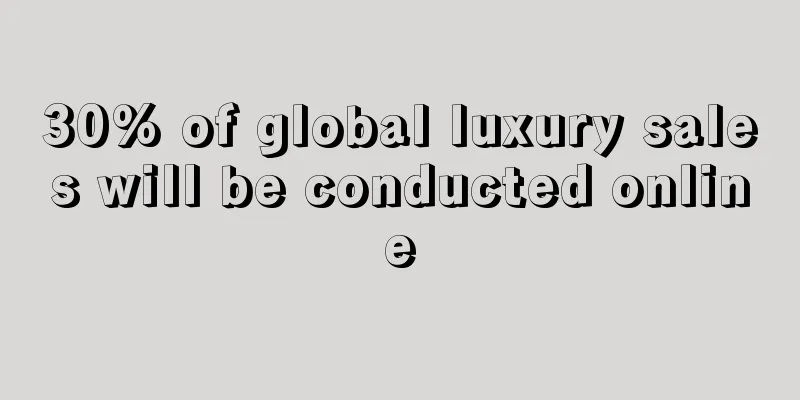 30% of global luxury sales will be conducted online
