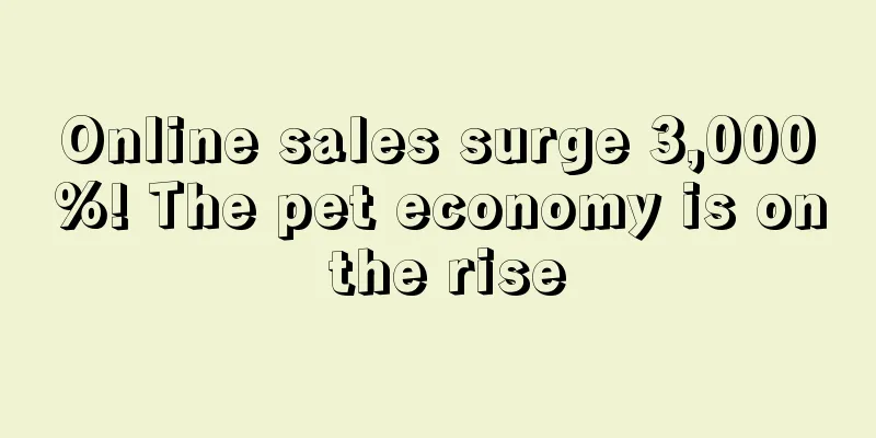 Online sales surge 3,000%! The pet economy is on the rise
