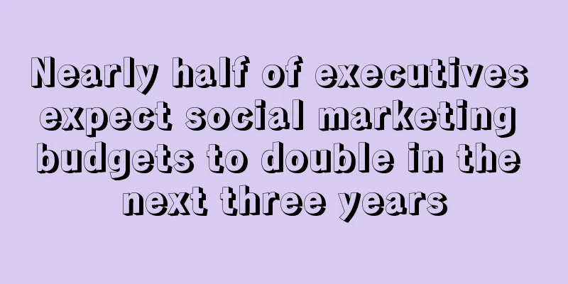 Nearly half of executives expect social marketing budgets to double in the next three years