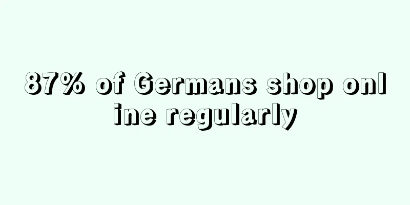 87% of Germans shop online regularly