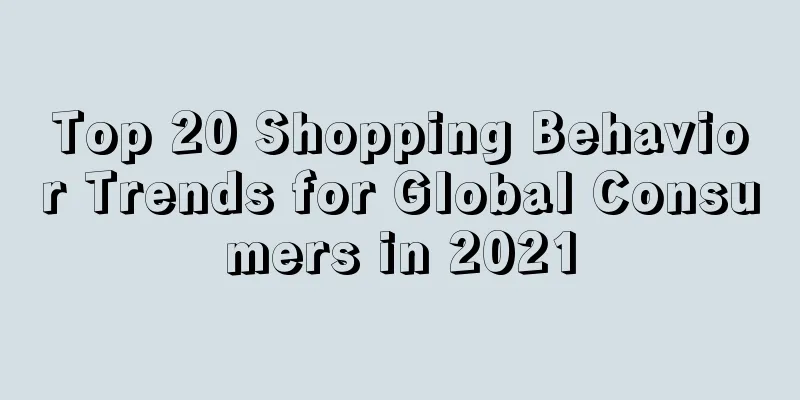 Top 20 Shopping Behavior Trends for Global Consumers in 2021