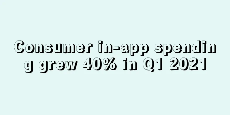 Consumer in-app spending grew 40% in Q1 2021