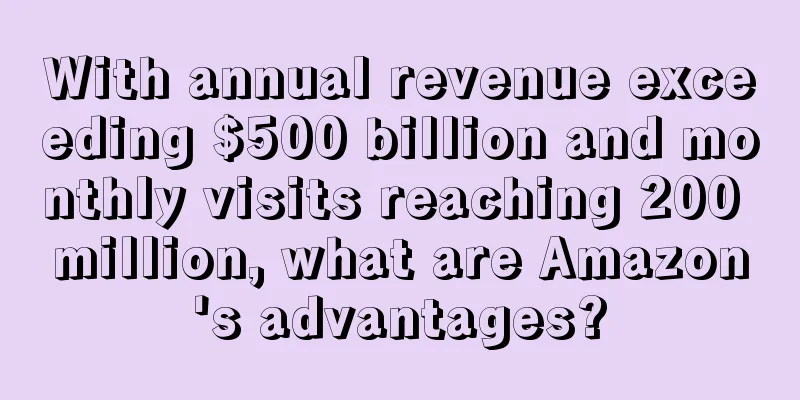 With annual revenue exceeding $500 billion and monthly visits reaching 200 million, what are Amazon's advantages?