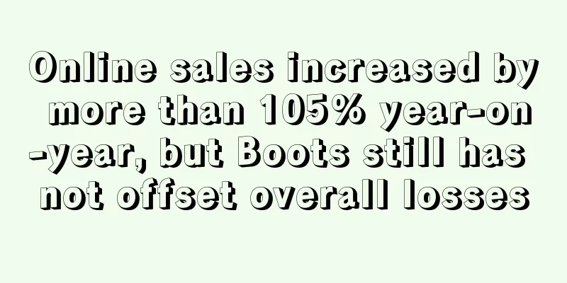 Online sales increased by more than 105% year-on-year, but Boots still has not offset overall losses