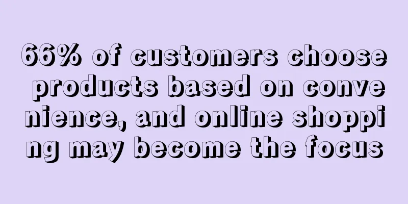 66% of customers choose products based on convenience, and online shopping may become the focus