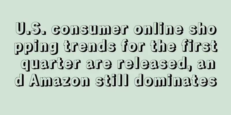 U.S. consumer online shopping trends for the first quarter are released, and Amazon still dominates
